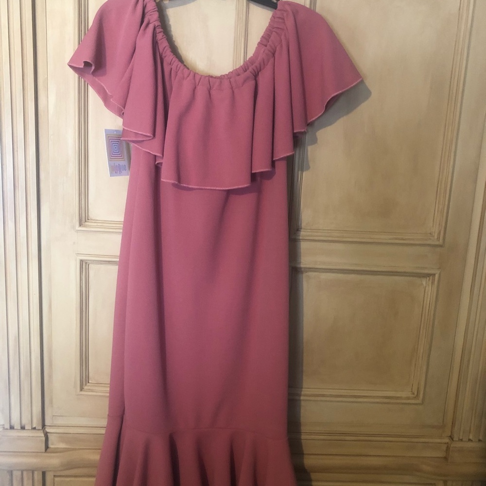 Lularoe Cici dress dusty pink. New. Never worn.